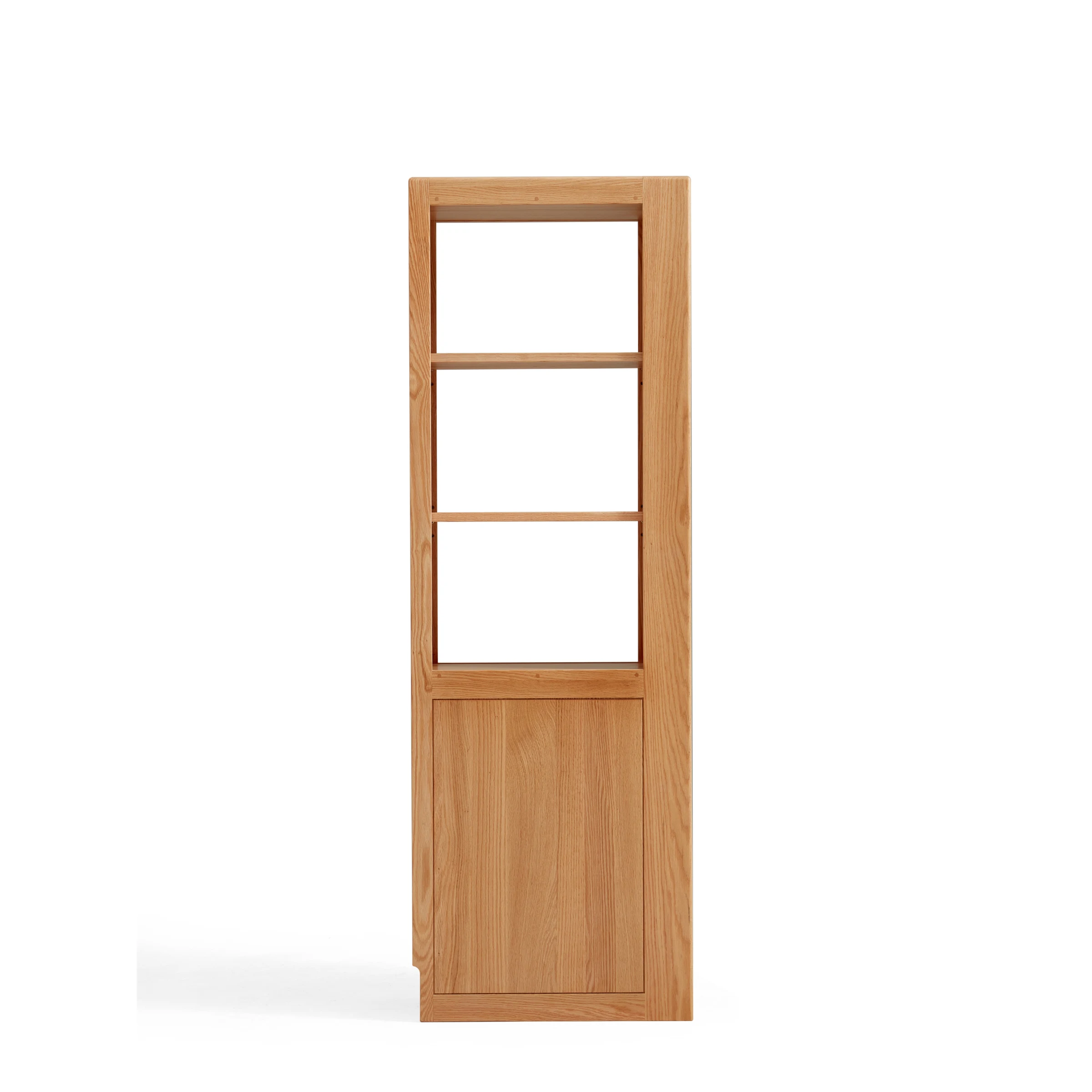 Linspire Oaklyn Solid Oak Slim Display Cabinet with Drawers