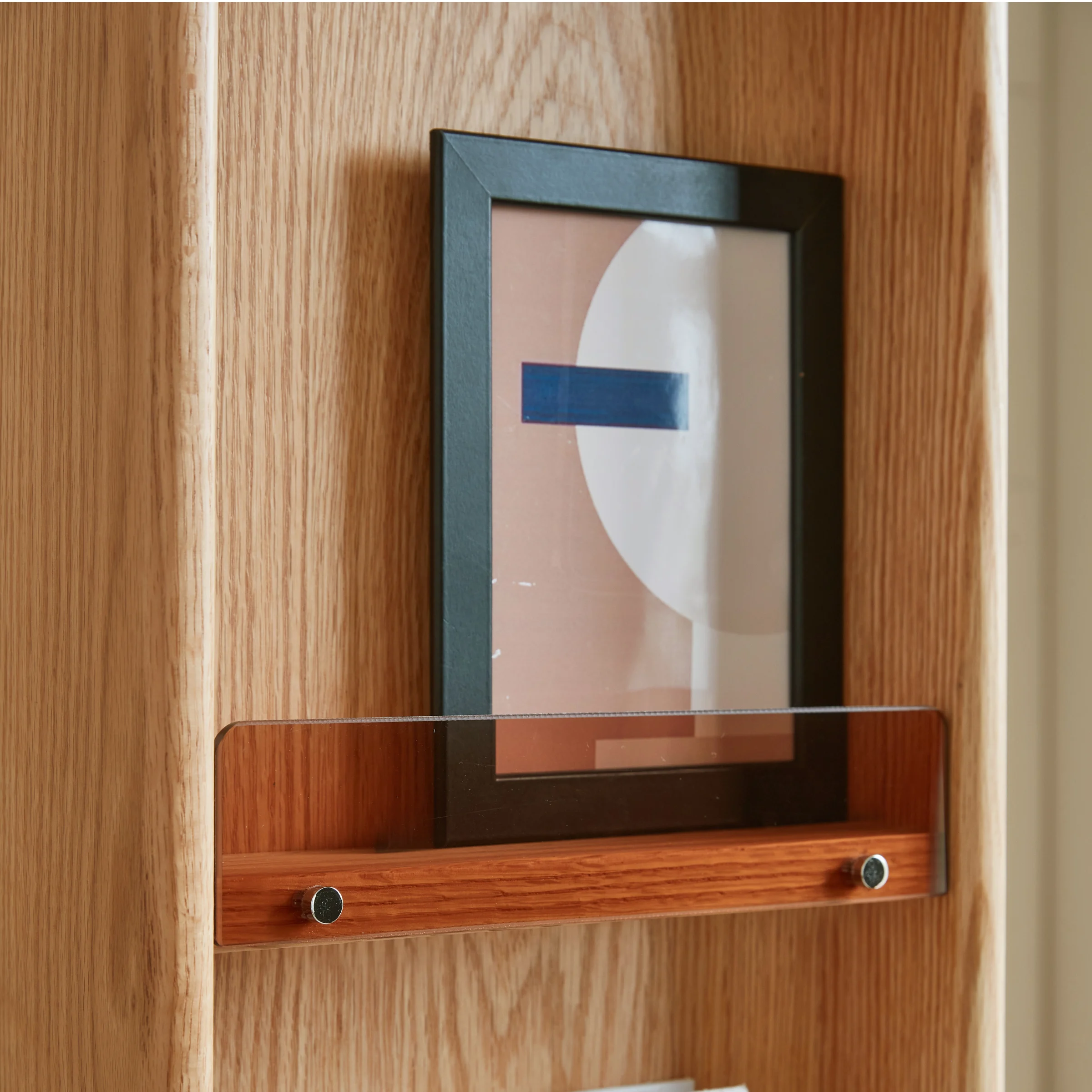 Linspire Oaklyn Solid Oak Slim Display Cabinet with Drawers