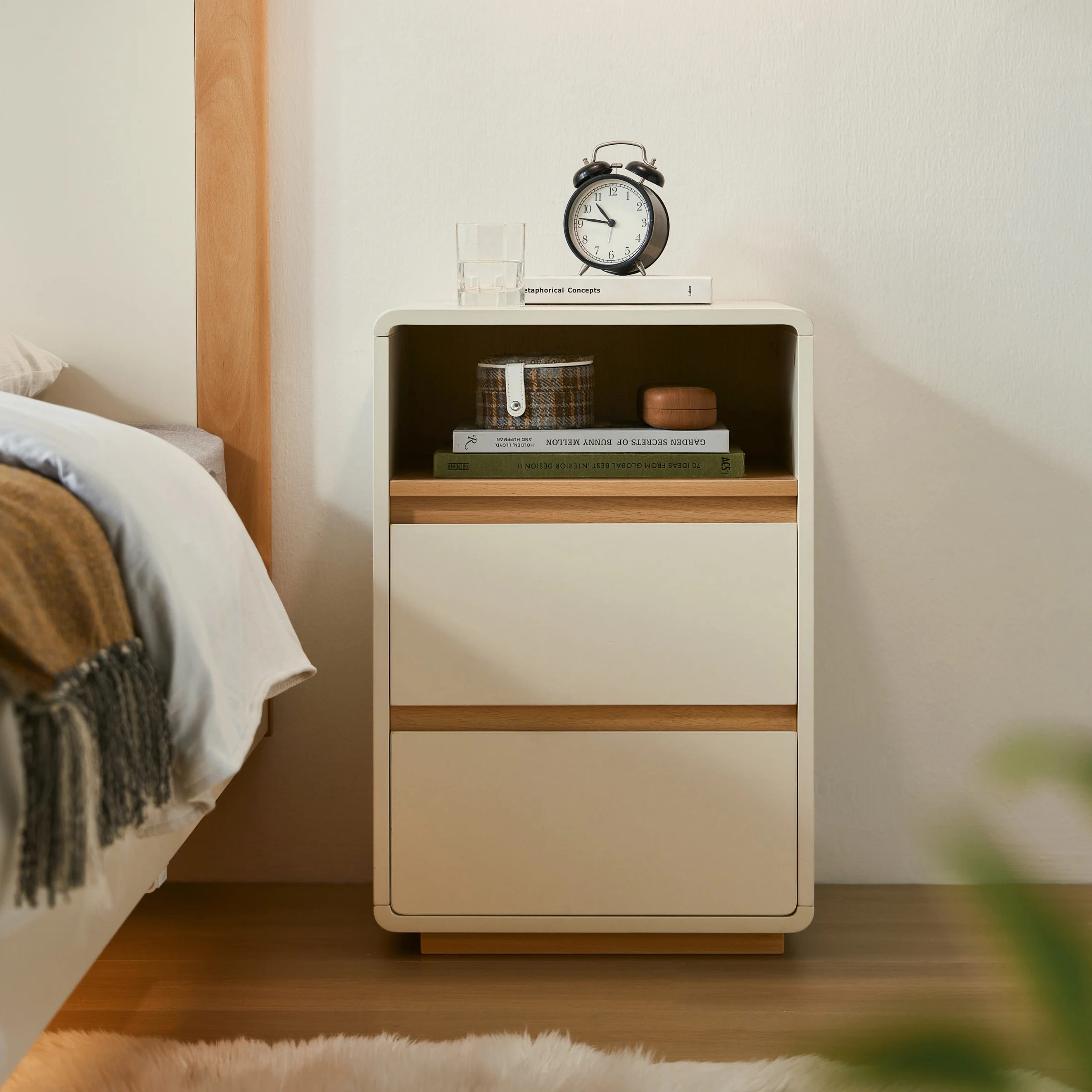 Linspire Evoke Chest of 2 Drawers with Open Storage, 0.4m