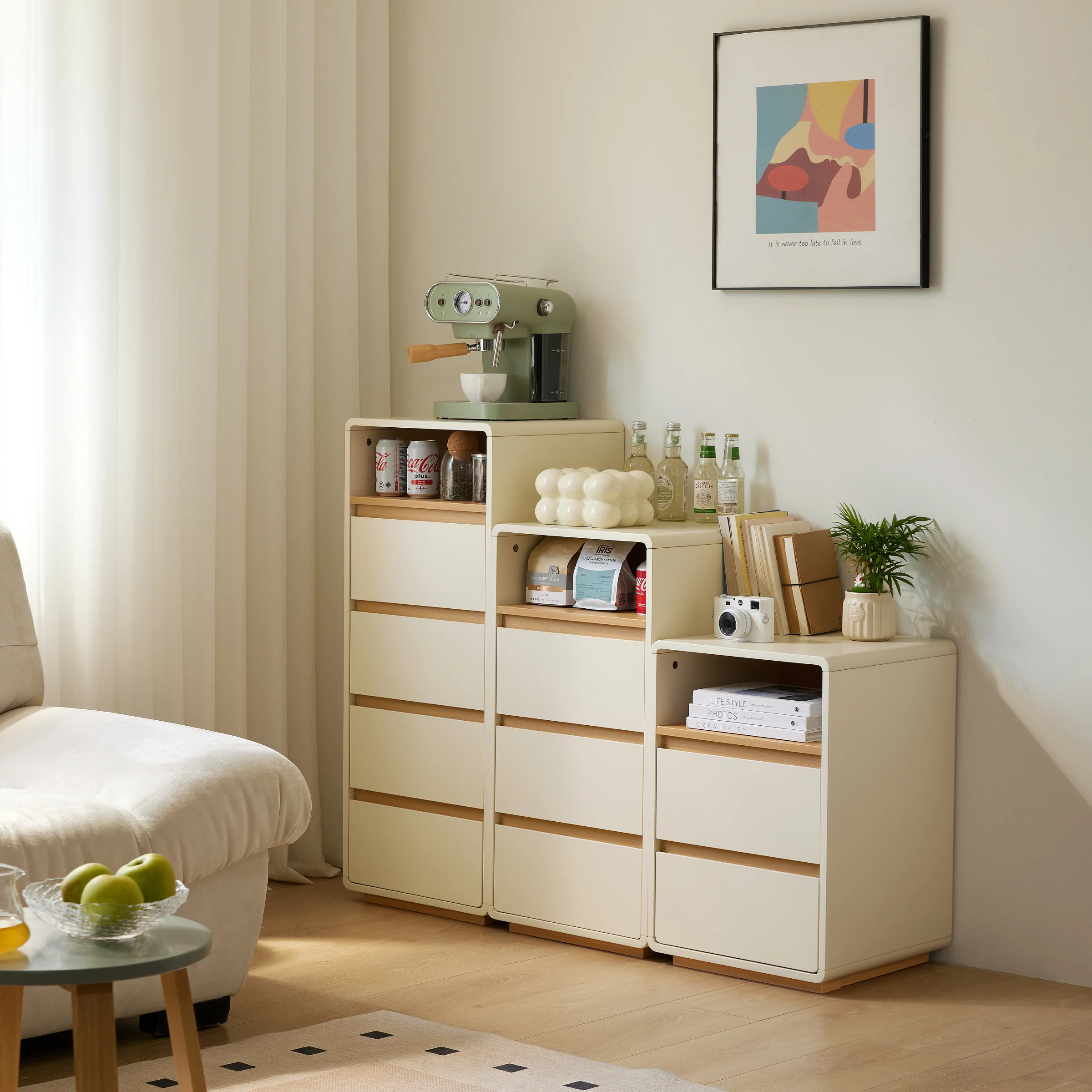 Linspire Evoke Chest of 2 Drawers with Open Storage, 0.4m