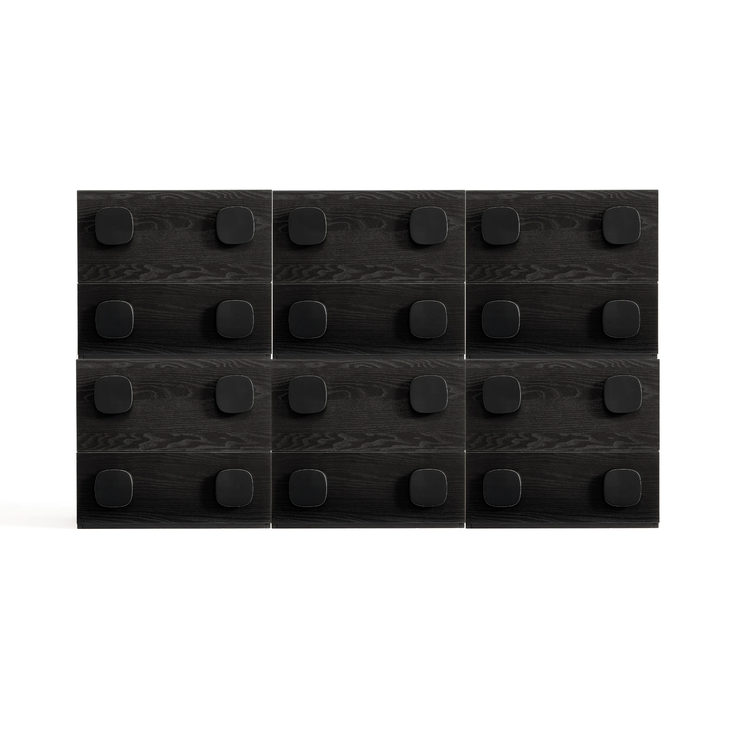 Linspire Mosaic Set of 6 Modular Storage Cabinets, Black