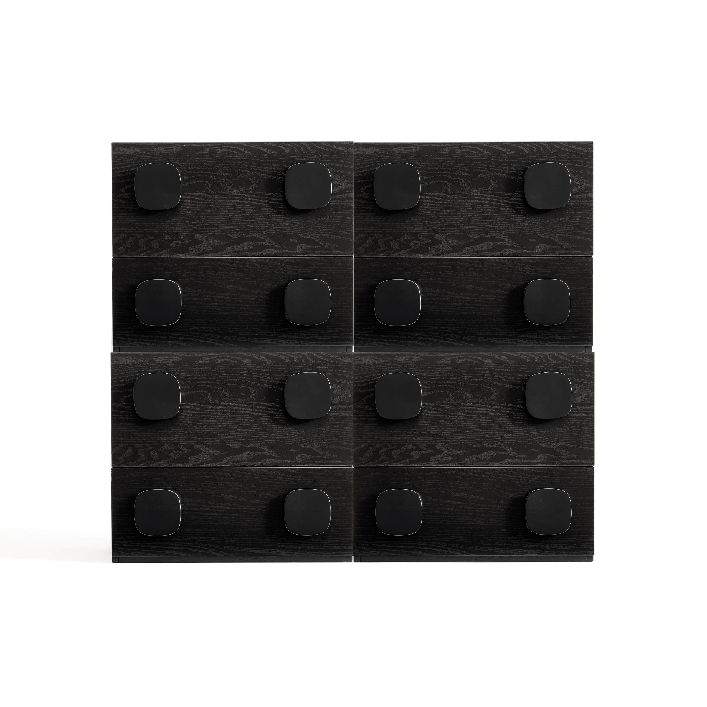 Linspire Mosaic Set of 4 Modular Storage Cabinets, Black