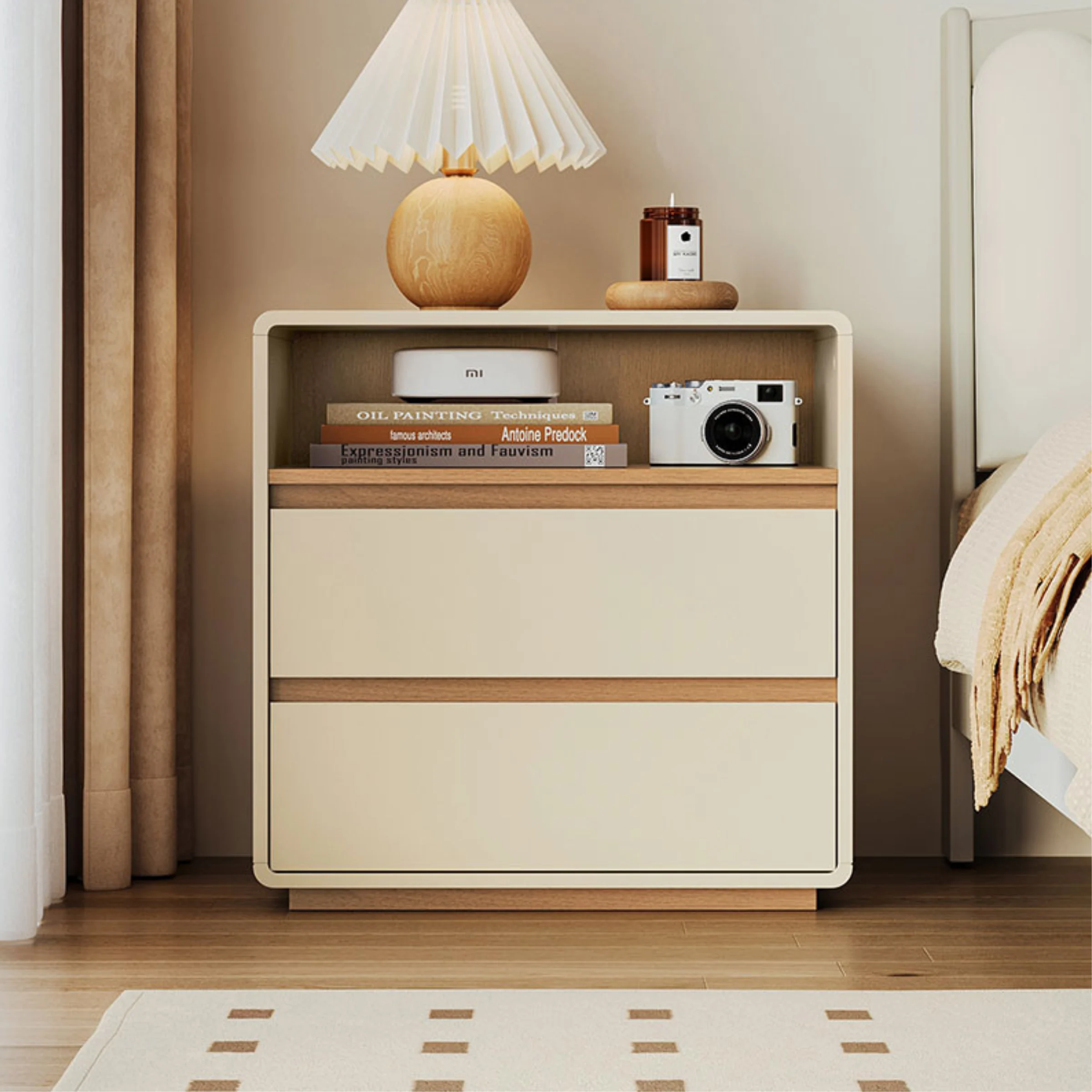 Linspire Evoke Chest of 2 Drawers with Open Storage, 0.6m