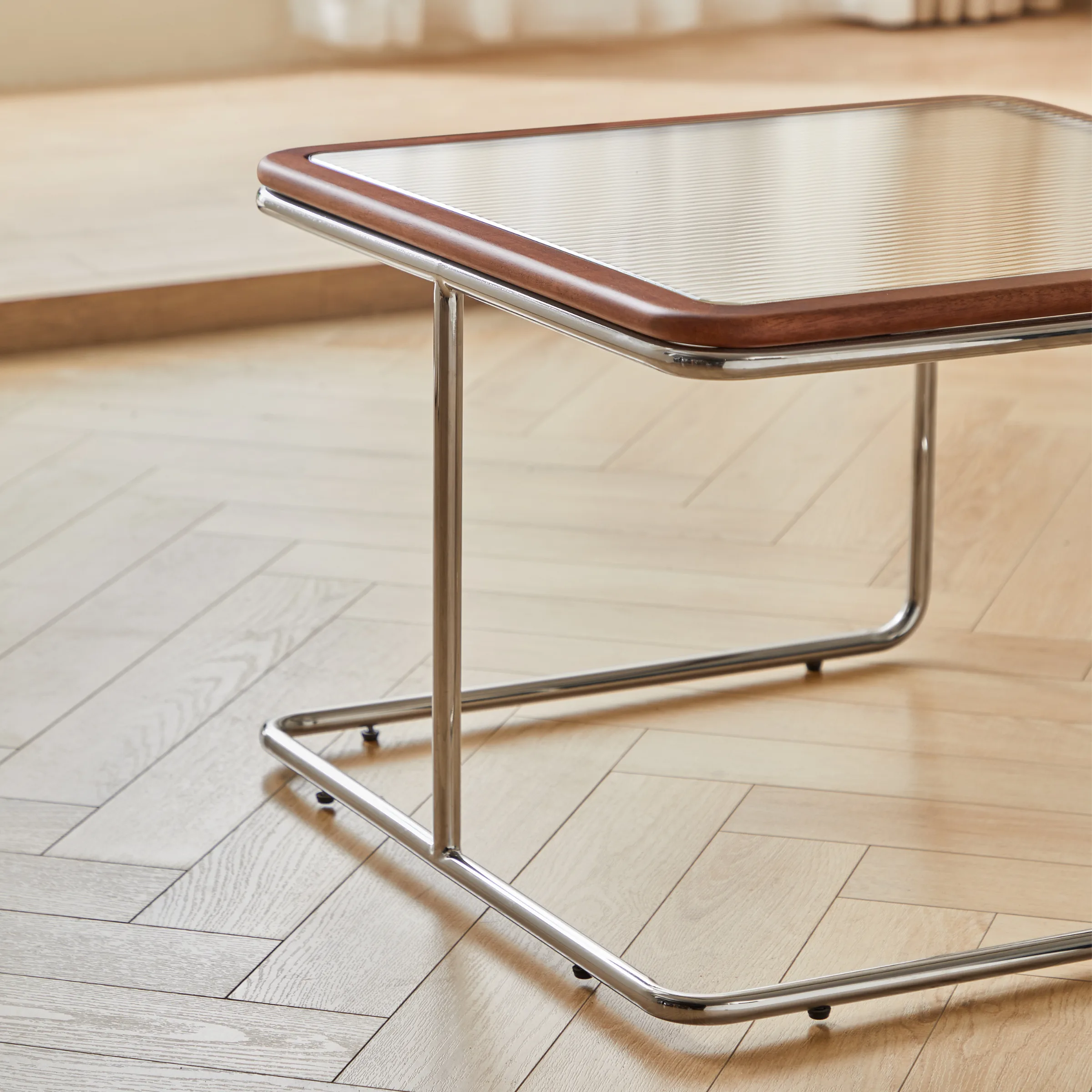 Linspire Ursula Nesting Coffee Table Set with Drawer and Glass Top