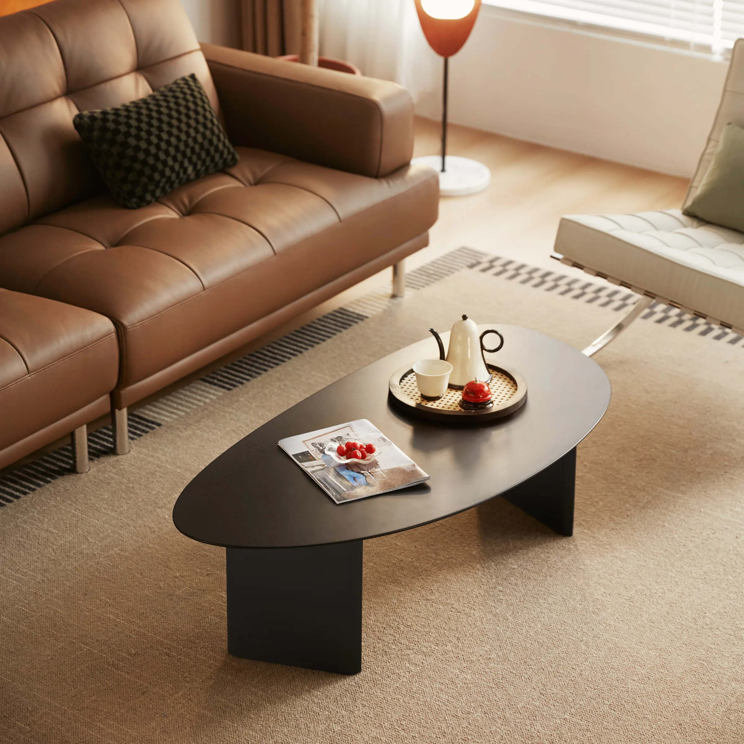 Linspire Vortex Solid Rubberwood Coffee Table, 1.2m