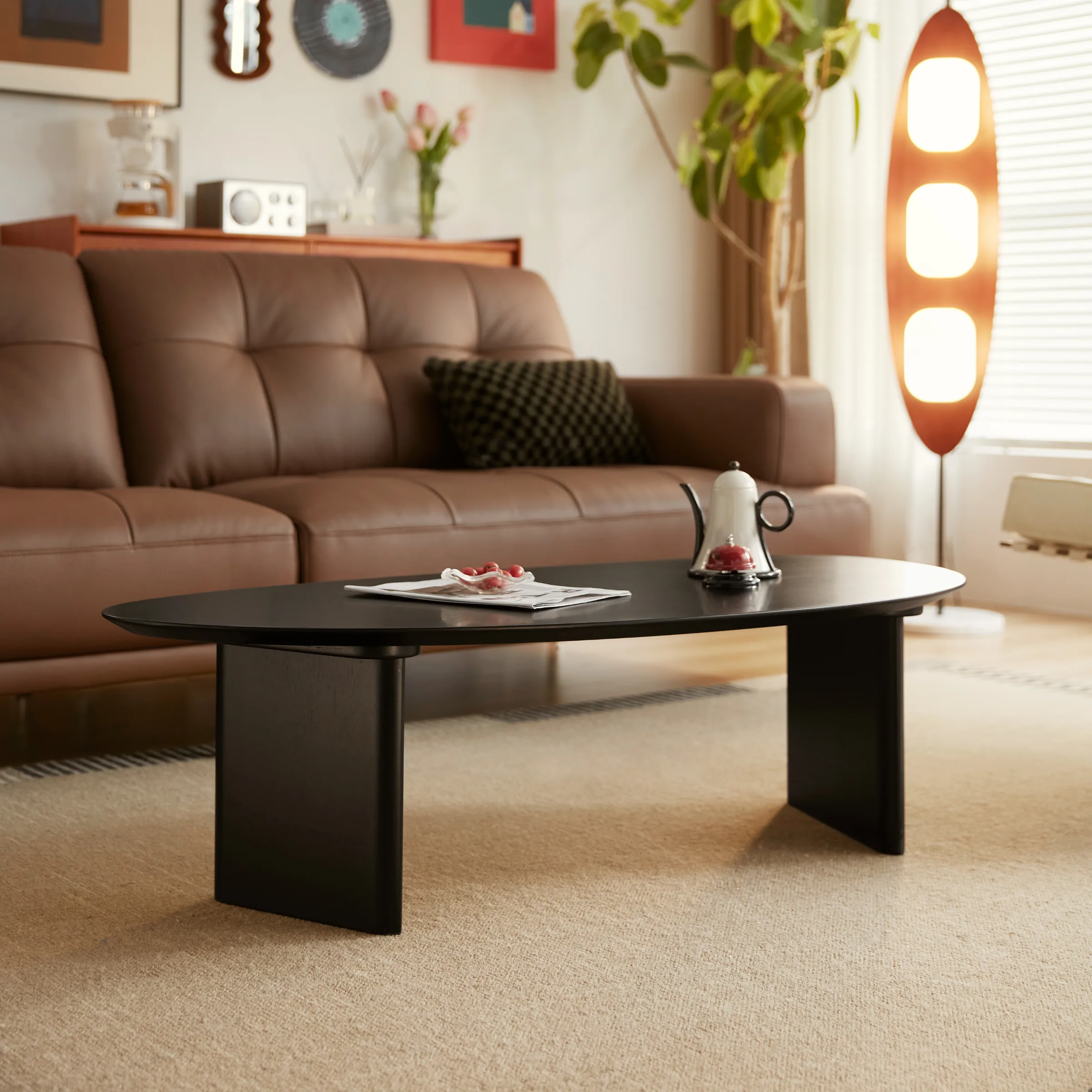Linspire Vortex Solid Rubberwood Coffee Table, 1.2m