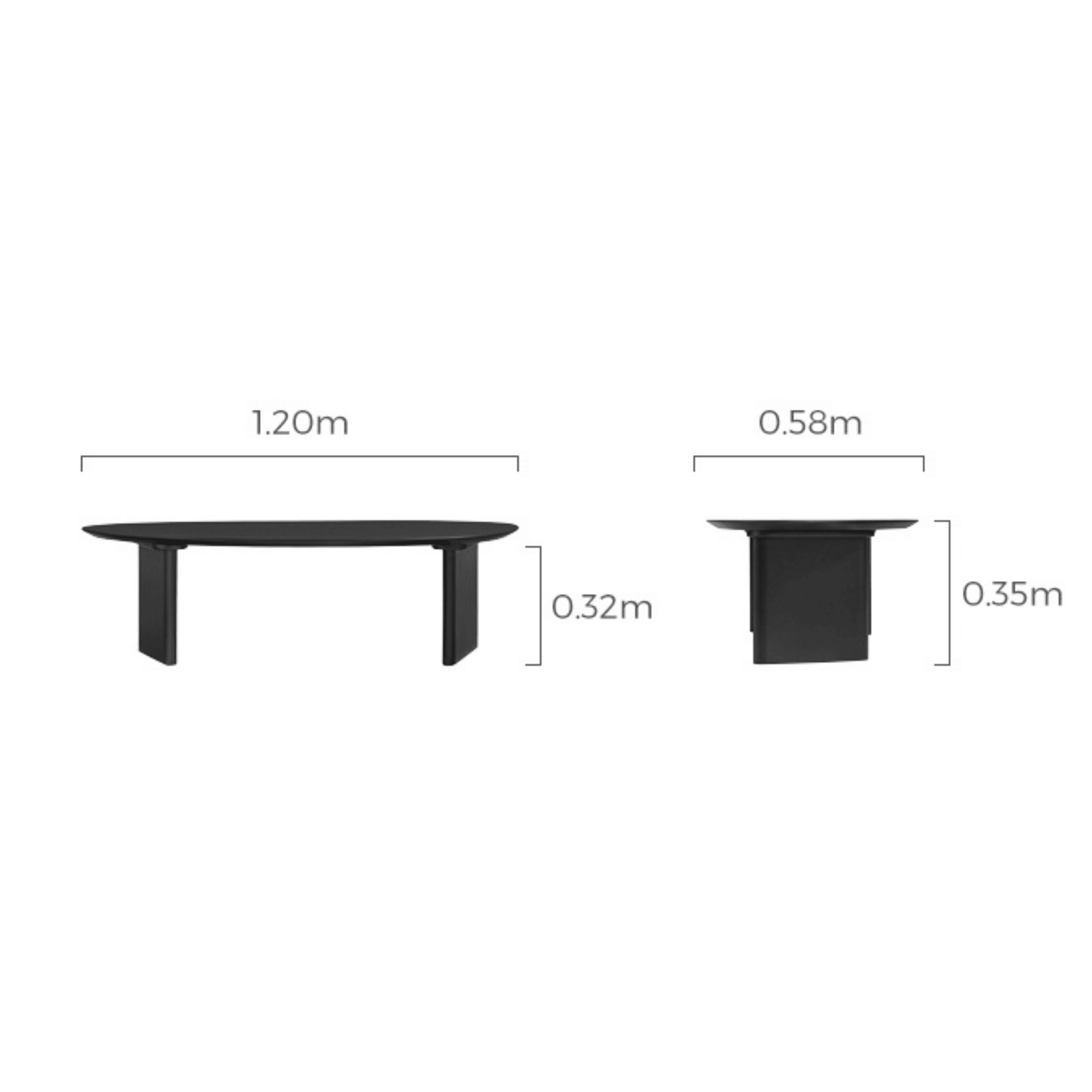 Linspire Vortex Solid Rubberwood Coffee Table, 1.2m