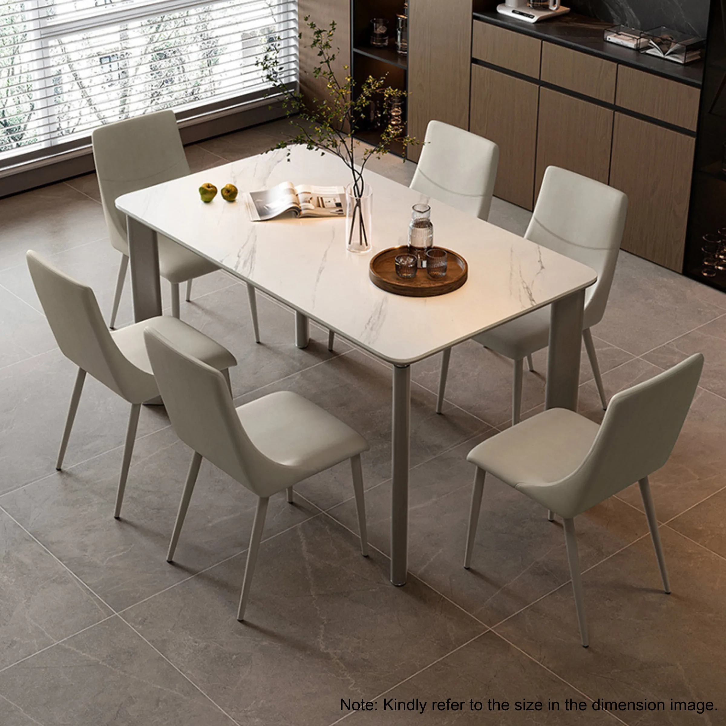 Linspire Ochre Sintered Stone Top Dining Table, 1.6m