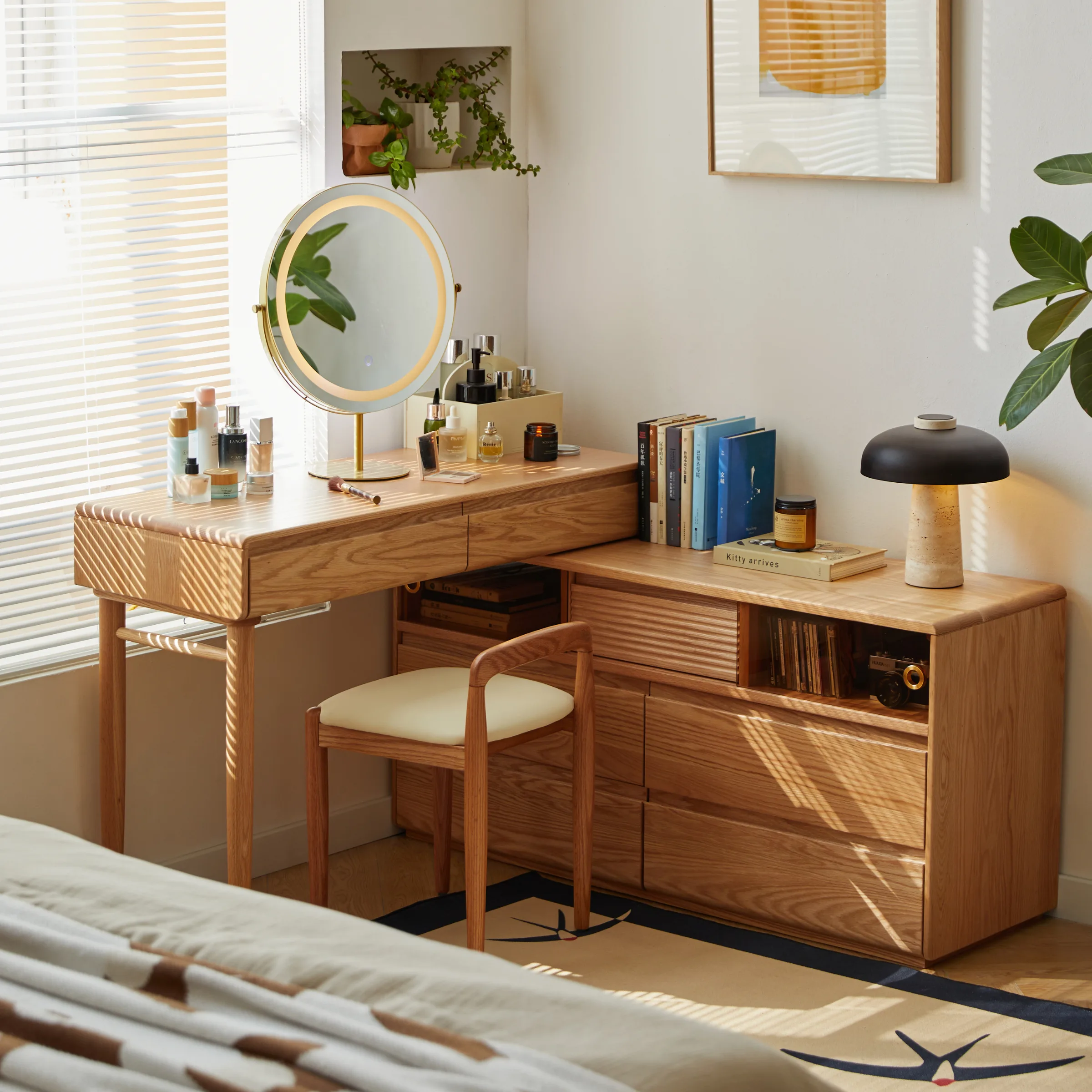 Linspire Oaklyn Adjustable Dressing Table and Stool Set