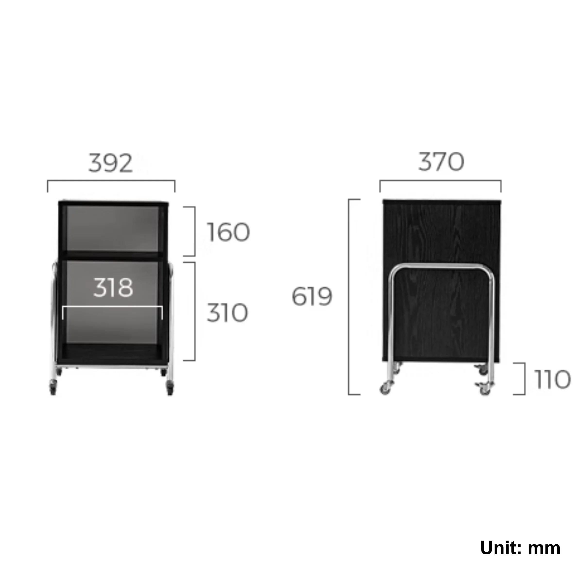 Linspire Meadow Movable Office Open Storage Cabinet