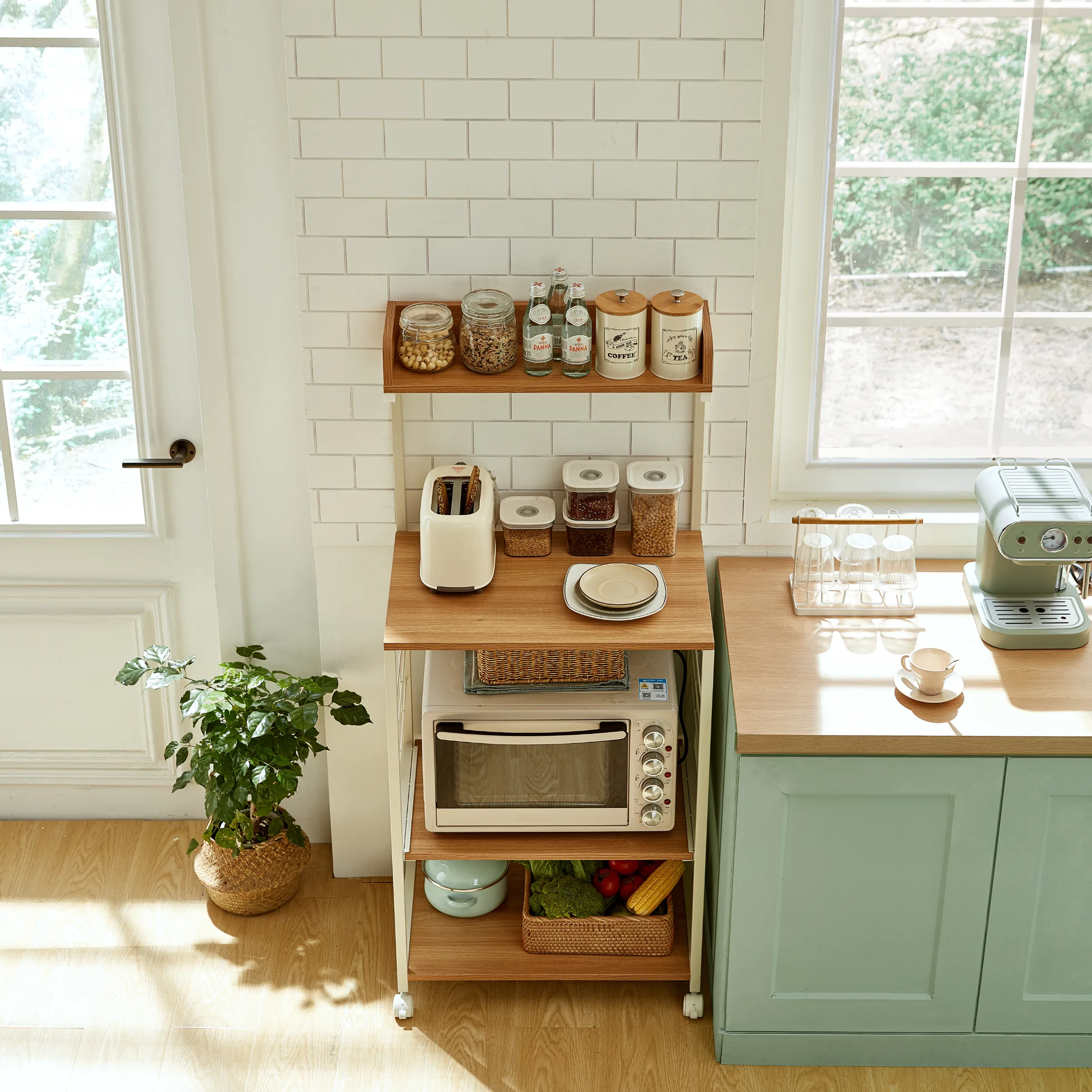 Linspire Delta Movable Kitchen Storage Rack