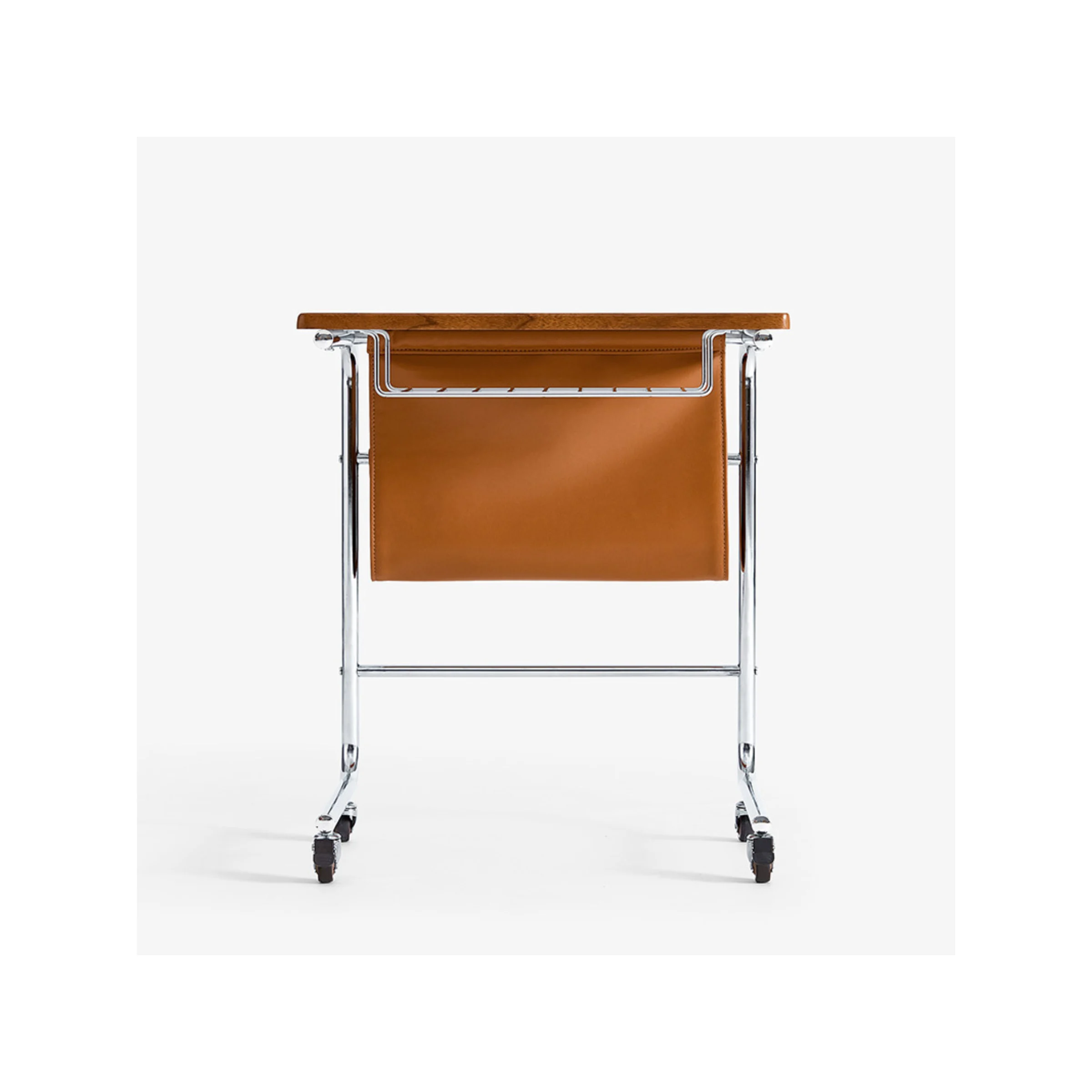 Linspire Trend Rolling Side Table with Storage, Brown
