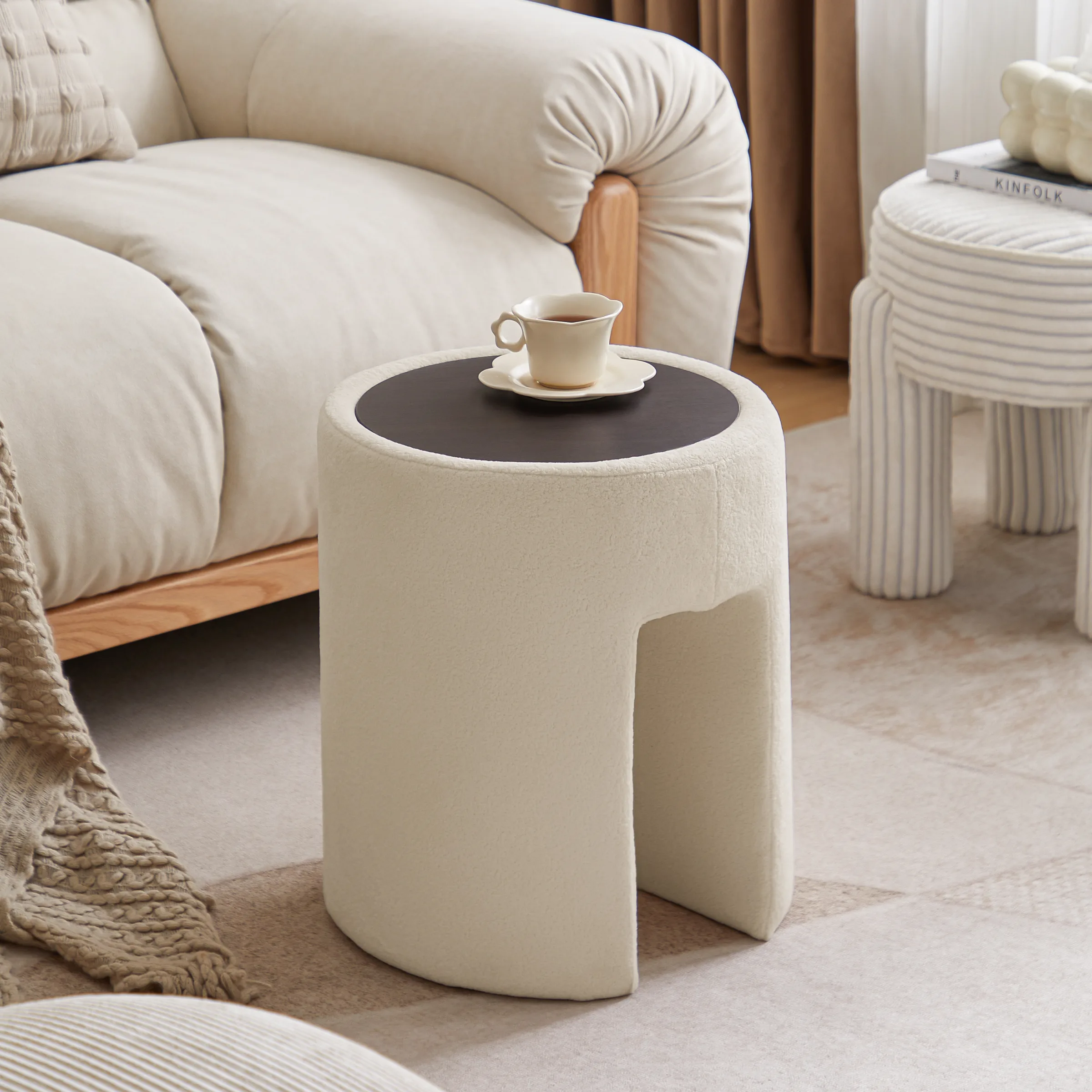 Linspire Tassel Boucle Side Table