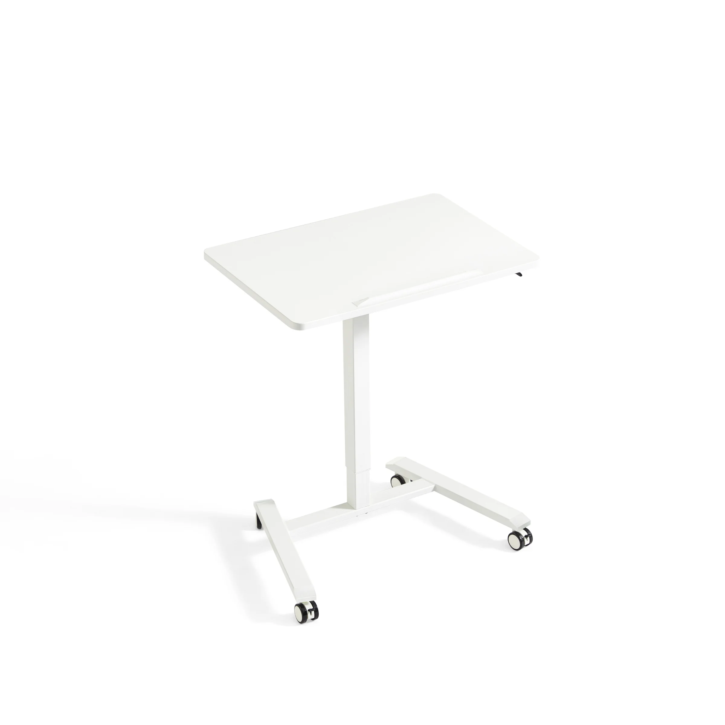 Linspire Islet Height Adjustable Pneumatic Side Table with Castors, White