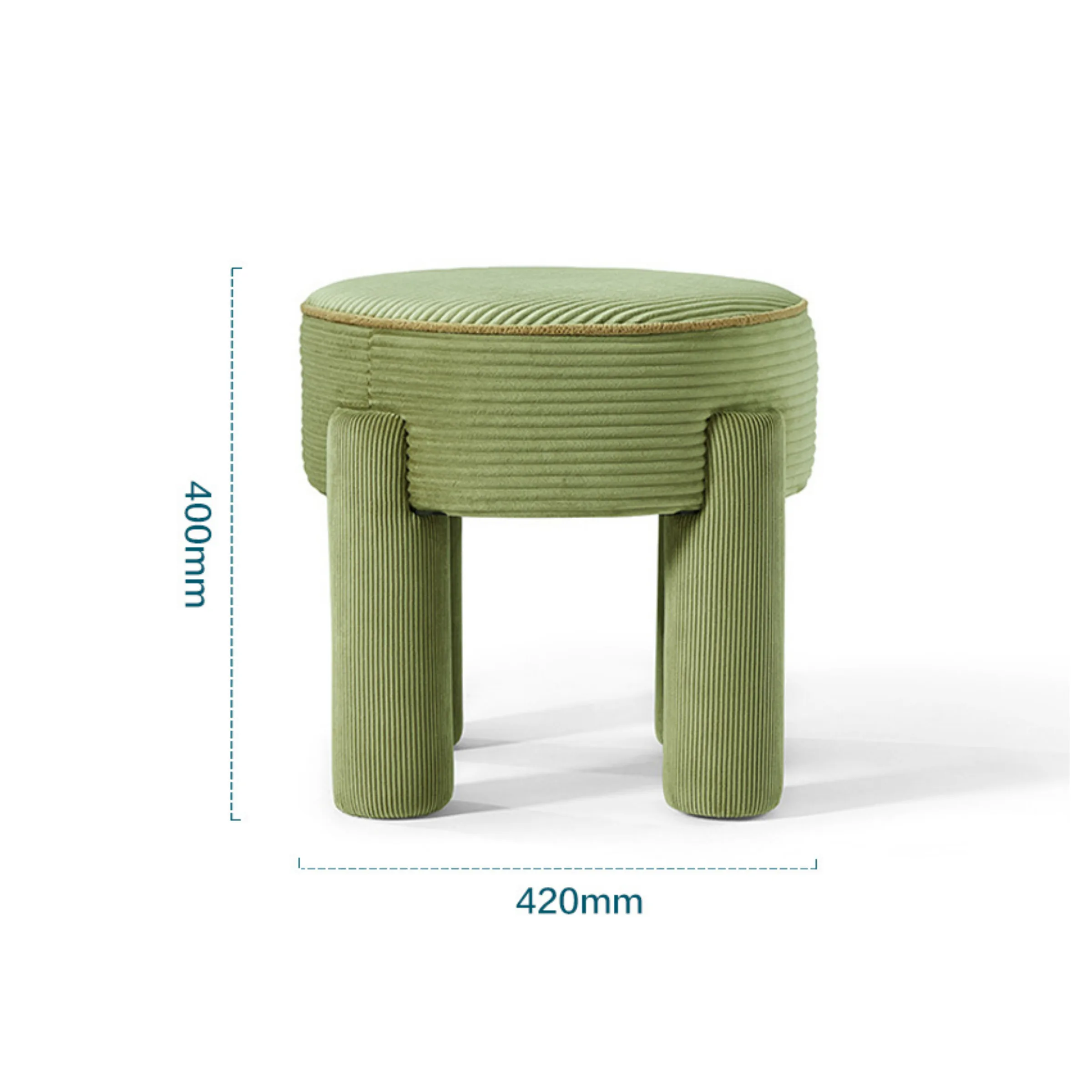 Linspire Tassel Corduroy Stool, Green
