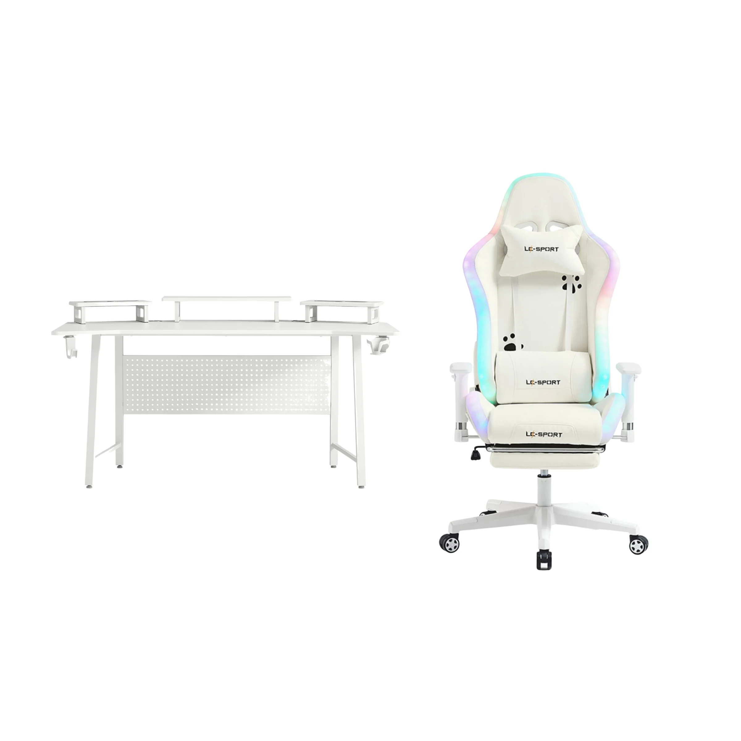 Linspire Rhapsody 2PCS Office Desk Set, 140cm