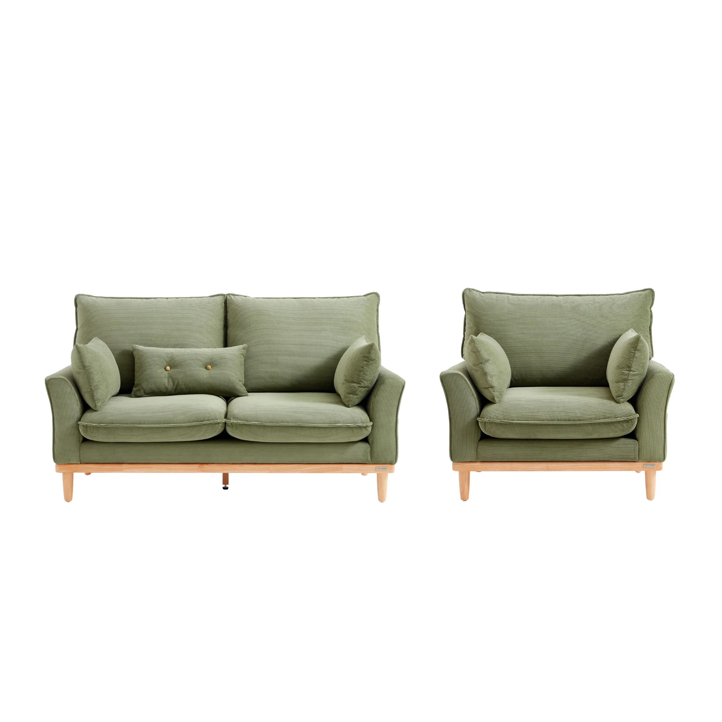 Linspire Moss 2PCS Sofa Set, 2+1 Seater, Moss Green