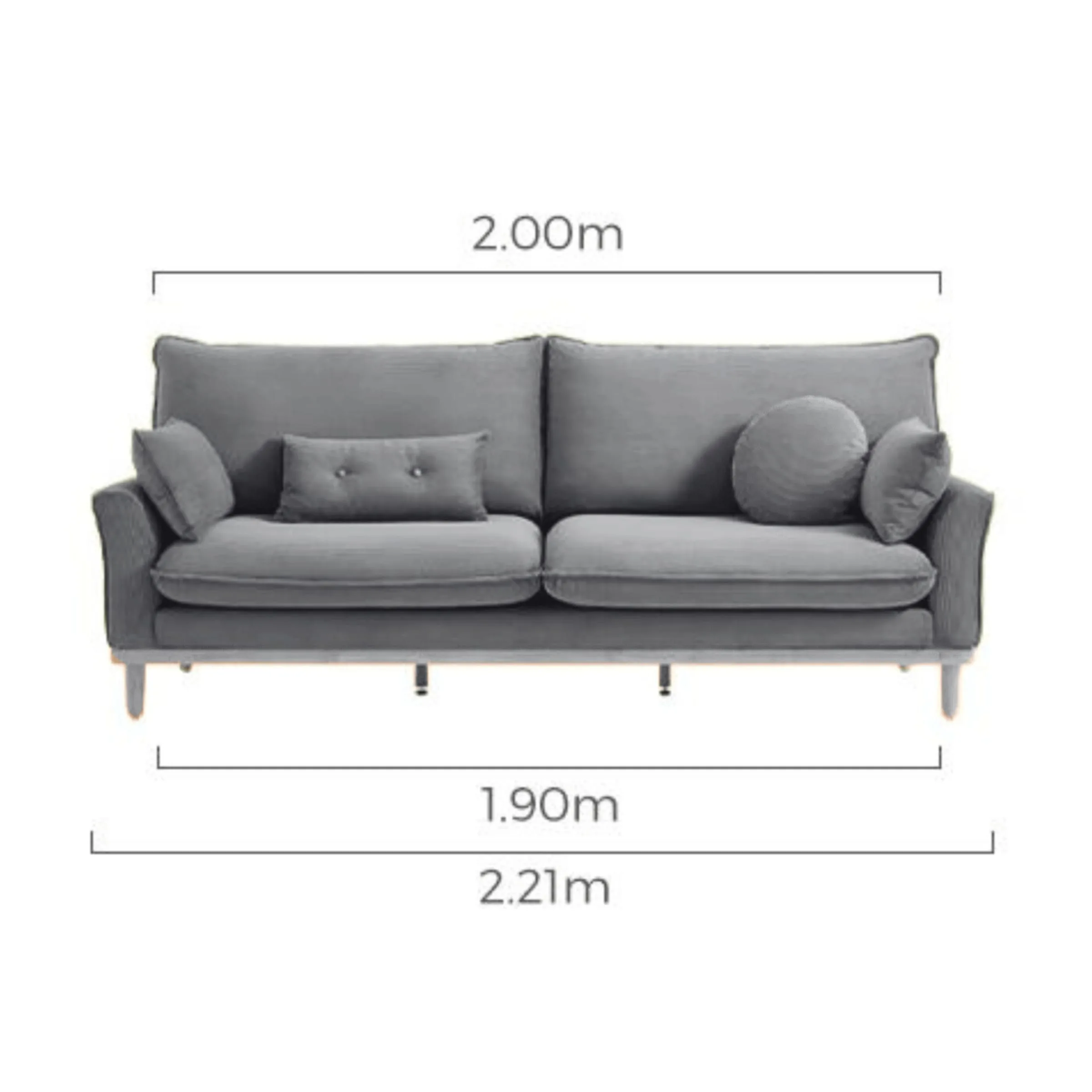 Linspire Moss 2PCS Sofa Set, 3+1 Seater, Neutral White