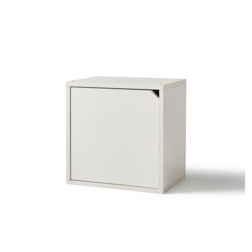 Linspire Geo Single Cube Storage with door, White