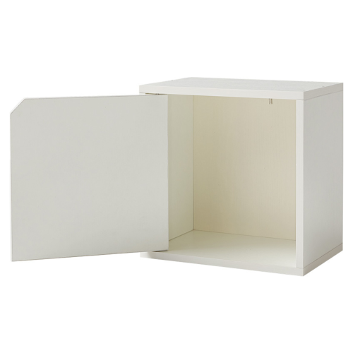 Linspire Geo Single Cube Storage with door, White