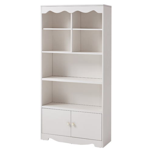 Linspire Renley Bookshelf with Storage Cabinet, White