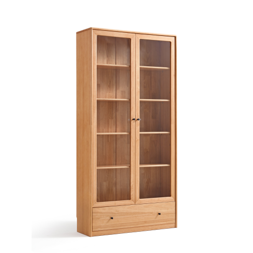 Linspire Ventus Bookcase with Glass Door & Storage Drawers