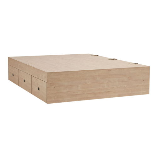 Linspire Royale Bed Base with Storage Drawers, 150x190cm, Natural