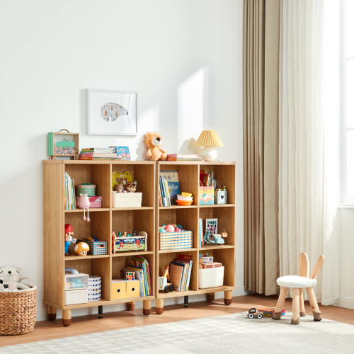 Linspire Horizon Kids 6 Cube Bookshelf, Natural