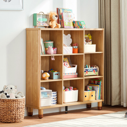 Linspire Horizon Kids 9 Cube Bookshelf, Natural