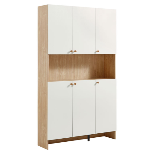 Linspire Miro Shoe Cabinet, 1.2M, Natural & White