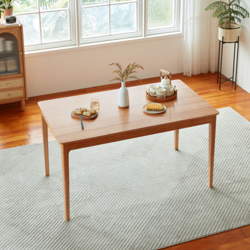 Linspire Ventus Solid Wood Dining Table, Natural