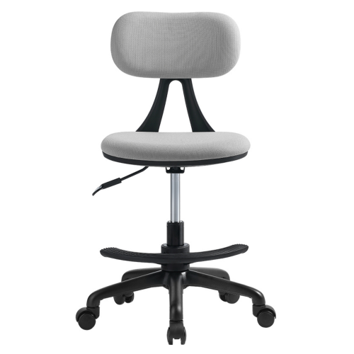 Linspire Hygge Office Chair with Foot Rest, Black & Grey