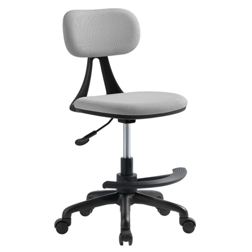 Linspire Hygge Office Chair with Foot Rest, Black & Grey