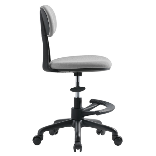 Linspire Hygge Office Chair with Foot Rest, Black & Grey