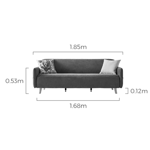 Linspire Zenith 3.5 Seater Sofa, Light Grey