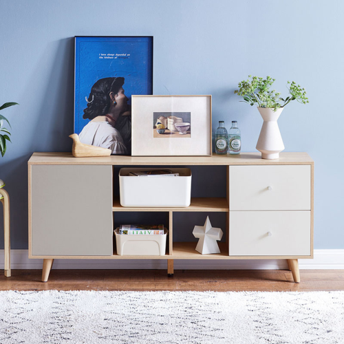 Linspire Juniper Sideboard, Grey & White & Natural