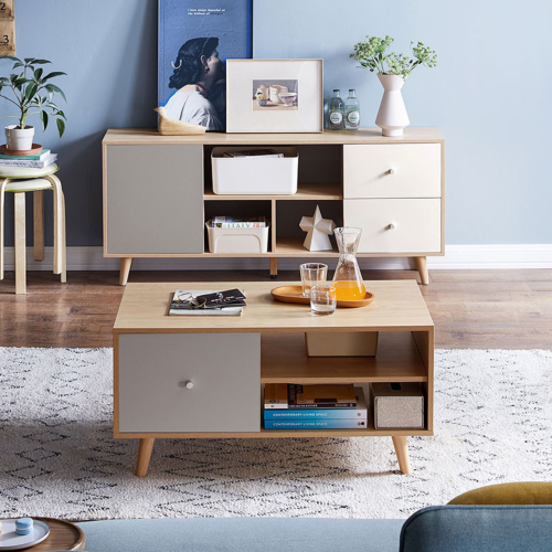 Linspire Juniper Sideboard, Grey&White&Natural