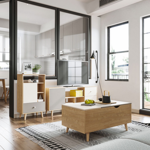 Linspire Juniper Sideboard, Grey&White&Natural