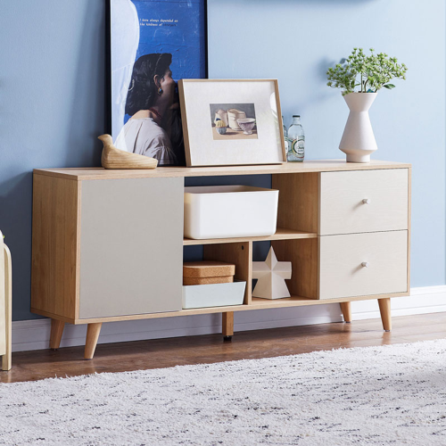 Linspire Juniper Sideboard, Grey & White & Natural