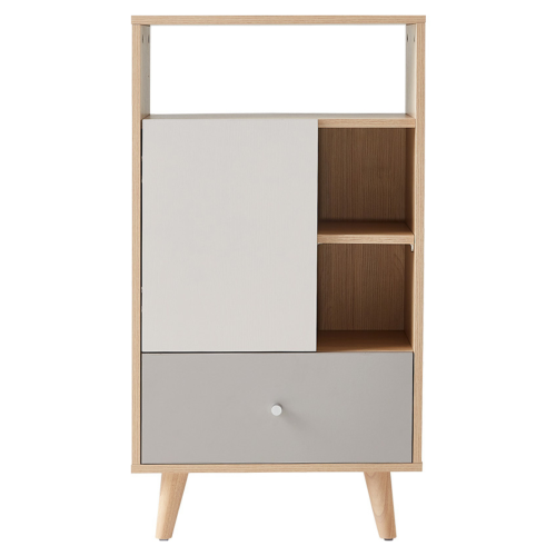 Linspire Juniper Storage Cabinet, Grey, White & Natural