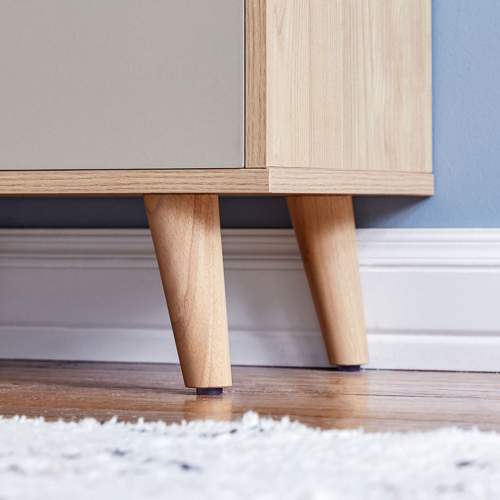 Linspire Juniper Storage Cabinet, Grey, White & Natural