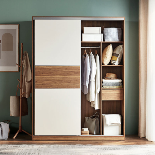 Linspire Odyssey Wardrobe, Walnut & White