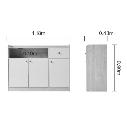 Linspire Juniper Sideboard, 1.2M, Natural & White