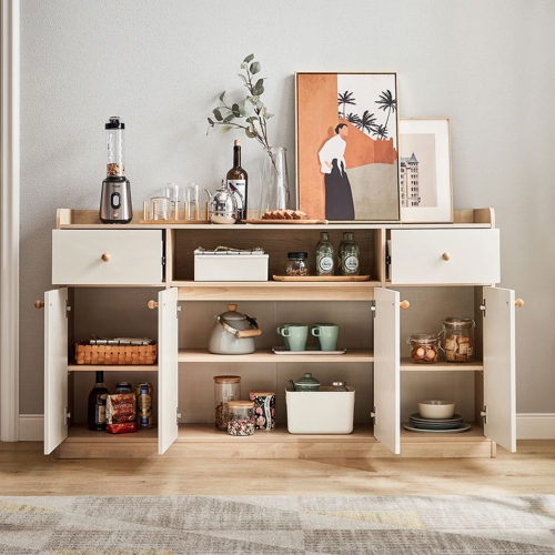 Linspire Juniper Sideboard, 1.6M, Natural & White