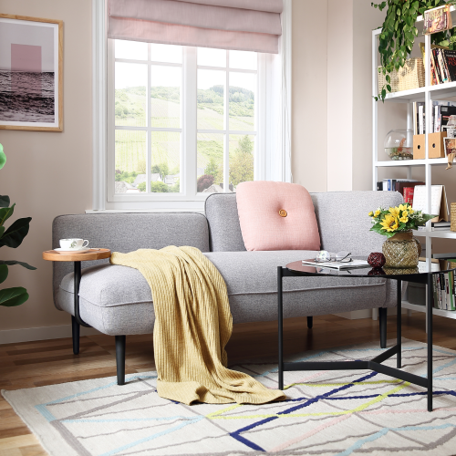 Linspire Flux 2-Seater Sofa with Sidetable, Left Armrest, Mist