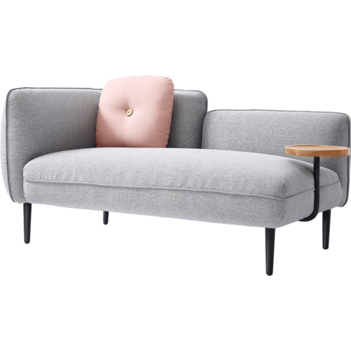 Linspire Flux 2 Seater Sofa with Sidetable, Right Armrest, Mist