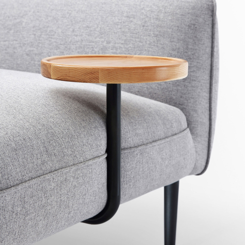 Linspire Flux 2-Seater Sofa with Sidetable, Right Armrest, Mist