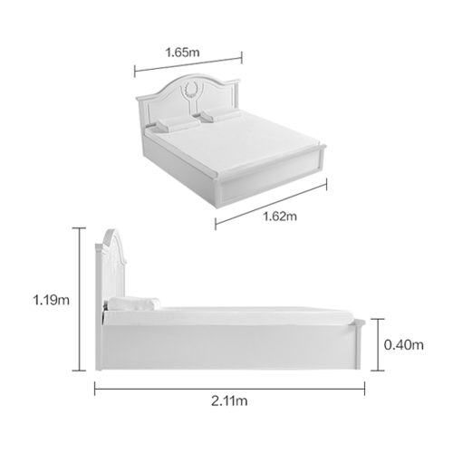 Linspire Wesley Small Queen Bed Frame with Storage