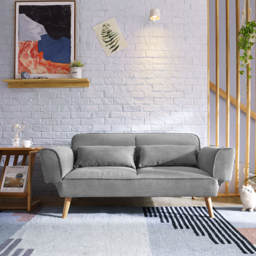 Linspire Fusion 2-Seater Sofa Bed, Grey