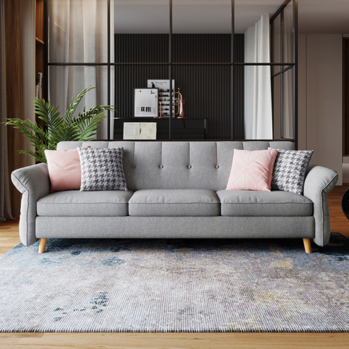 Linspire Monet 3 Seater Sofa Bed, Light Grey